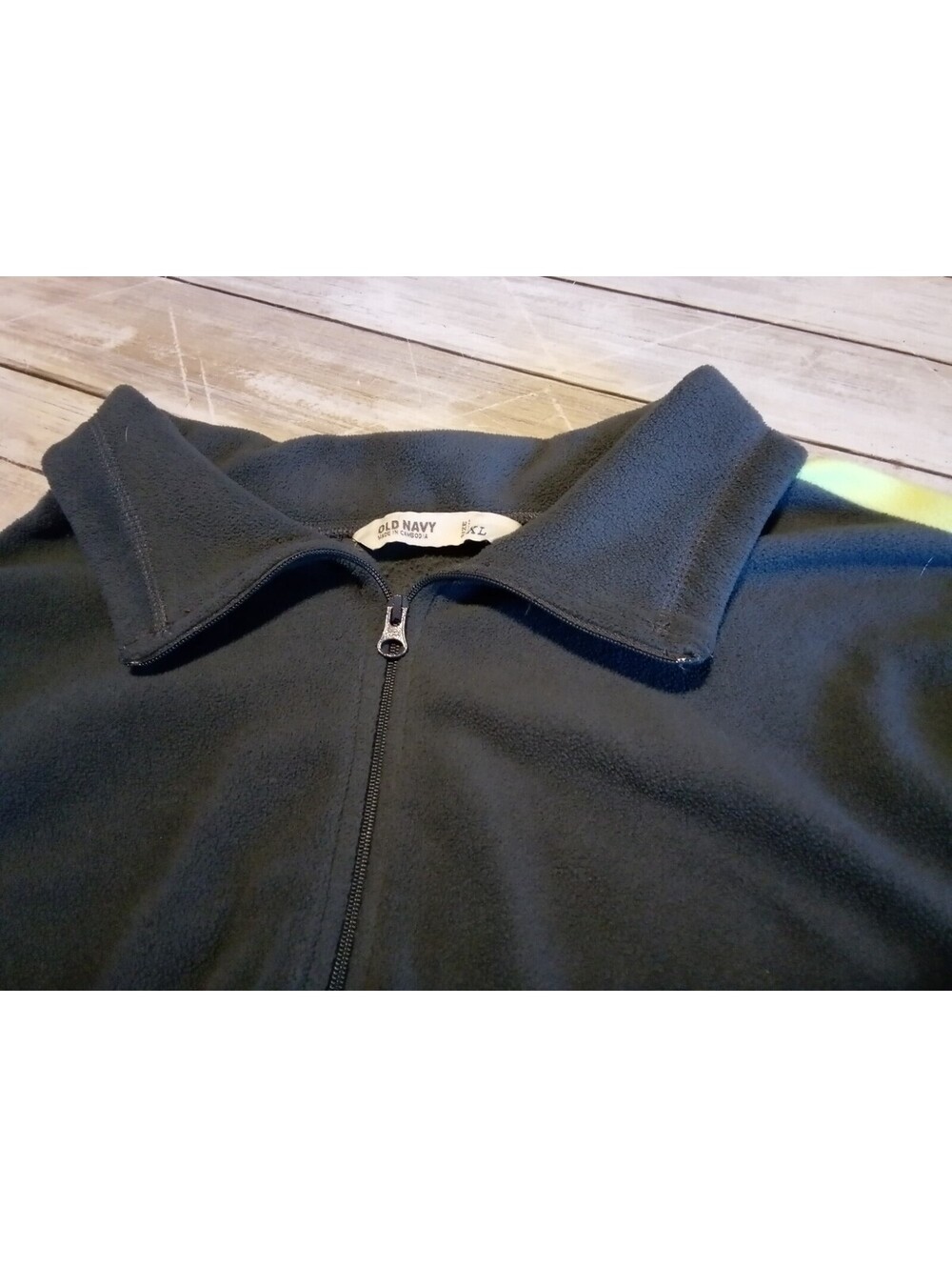 Old Navy Women’s Quarter Zip Long Sleeve Pullover Fleece Size XL Gray/Lime Green - Picture 8 of 9